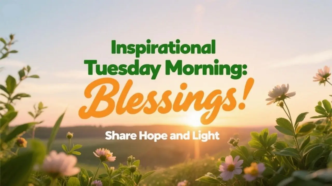 Inspirational Tuesday Morning Blessings: Share Hope and Light